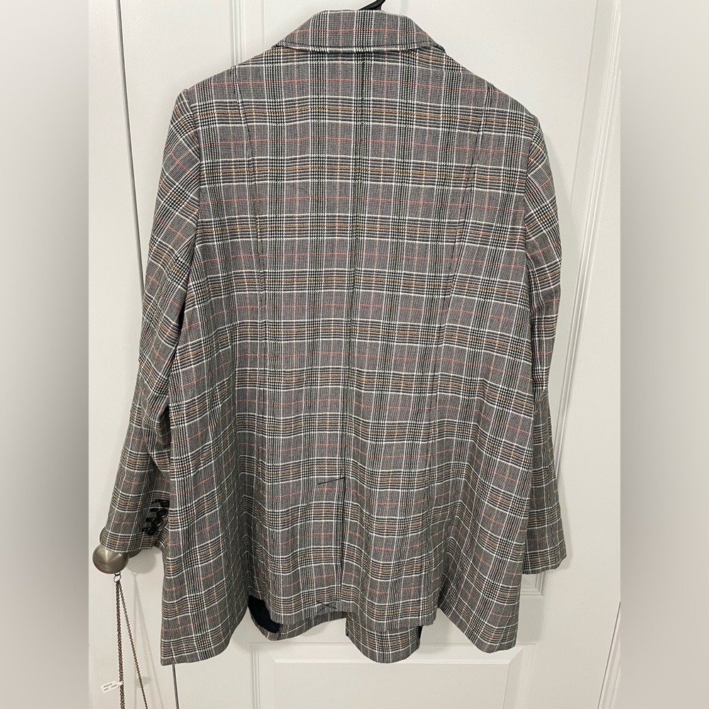 ๐NWT Anthropologie Plus x Maeve Women's US 18W Double Breasted Plaid Blazer!๐คฉ - Picture 5 of 9